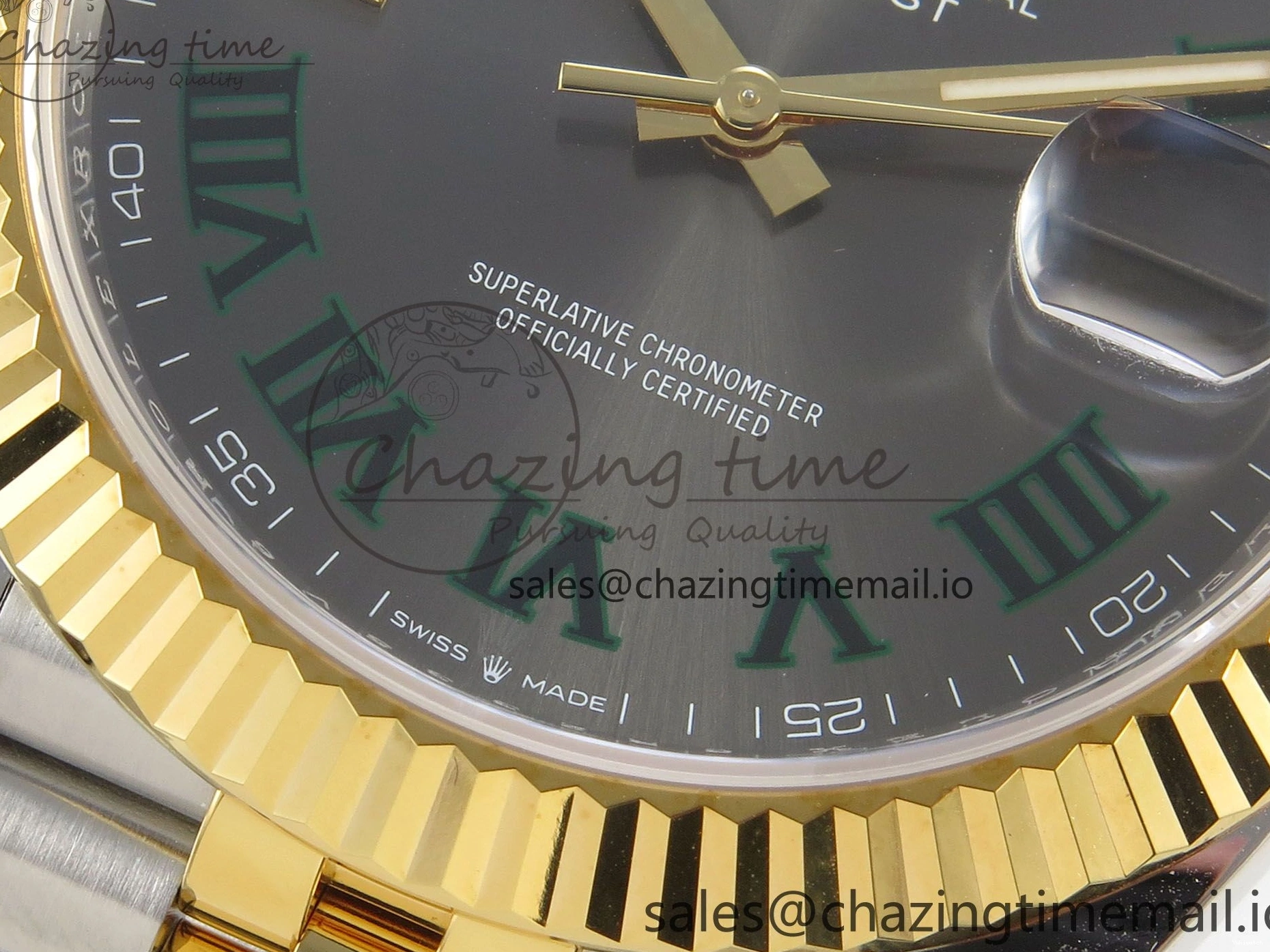 SS Edition Best Roman 1:1 DateJust Jubilee Bracelet Dial Gray 126333 (Weighted) 41 SH3235 ARF on YG 1228